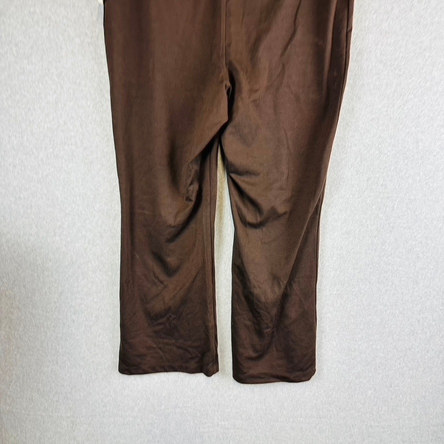 New Just My Size Womans 1x Petite Pants Stretch Pull On Brown Bootcut Nwt — image 6 of 8